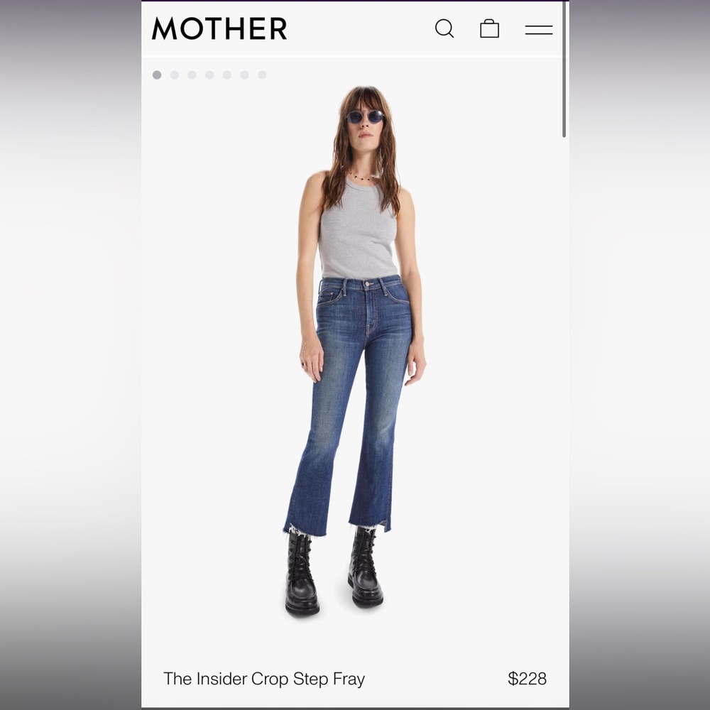 Mother insider step fray in Girl Crush. Size 26. Never worn. See details.